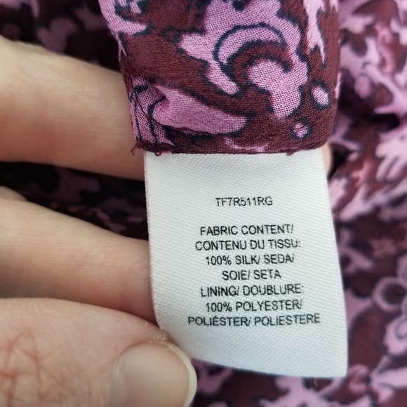 Derek Lam 10 Crosby Purple Floral Sheer Smocked Mini Dress Long Flutter Sleeves - Picture 3 of 14